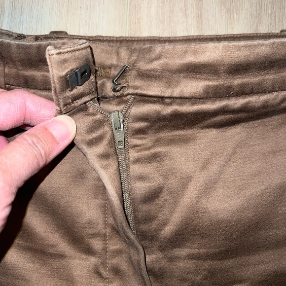 Vintage Yves Saint Laurent Rive Gauche Brown Straight Leg Trousers Pants Size 40 - Picture 4 of 9